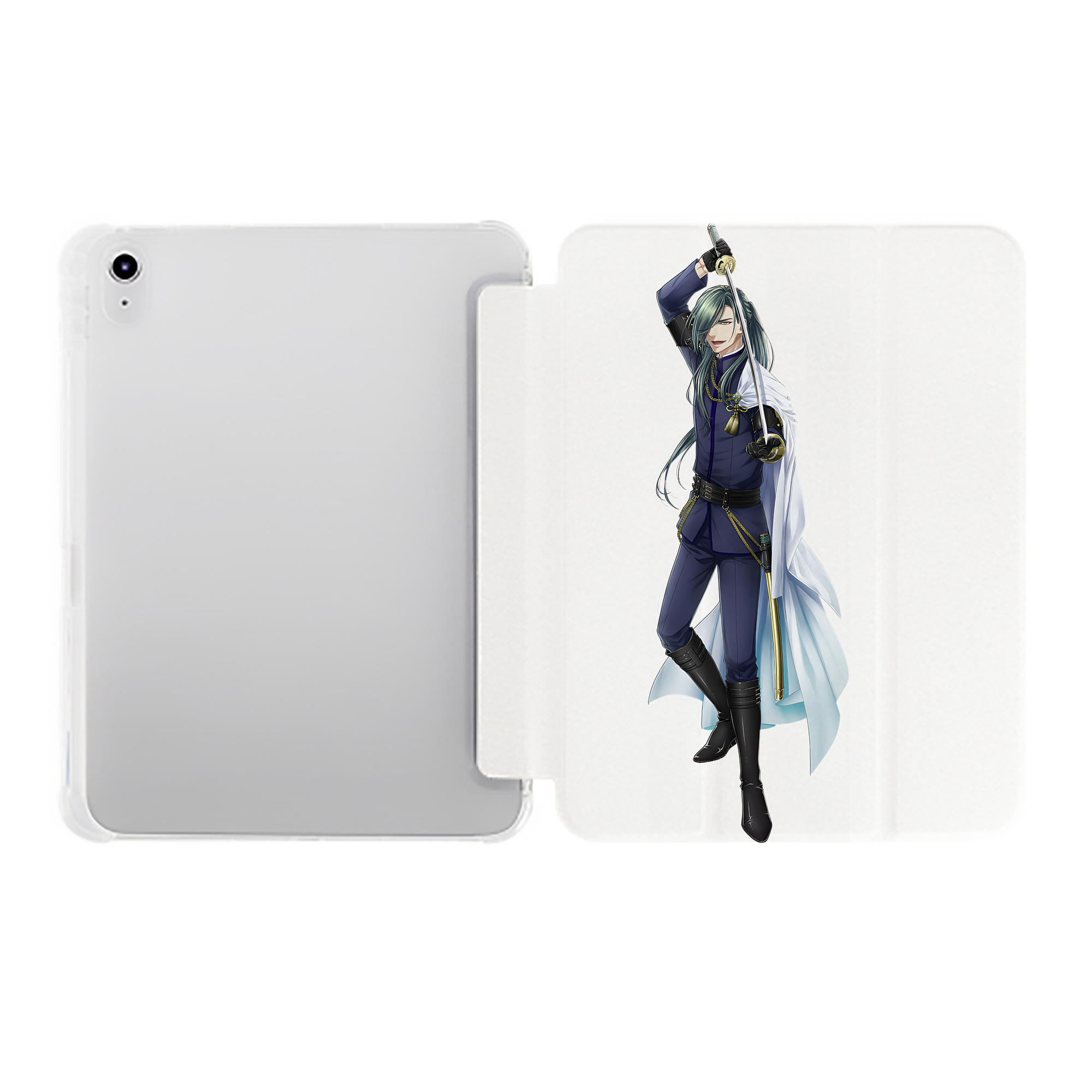 （画像用） 刀剣乱舞 Touken Ranbu IPad ケース ペン収納付き 三つ折りスタンド PUレザー×シリコン 対応機種9.5/10.5/10.9インチ